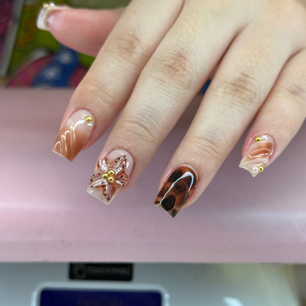 Fullset/fill (designs All Fingers) at Nails By Ebony in Decatur, IL