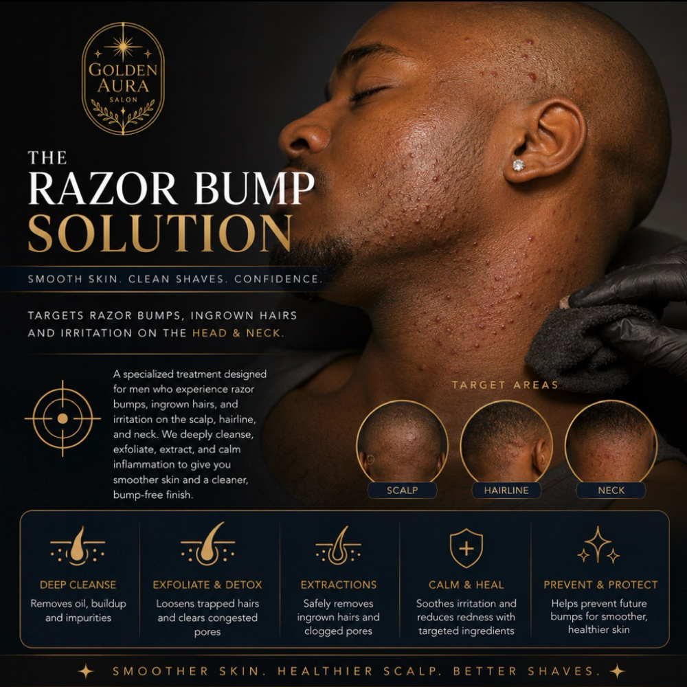 The Razor Bump Solution at Golden Aura Salon in Concord, CA