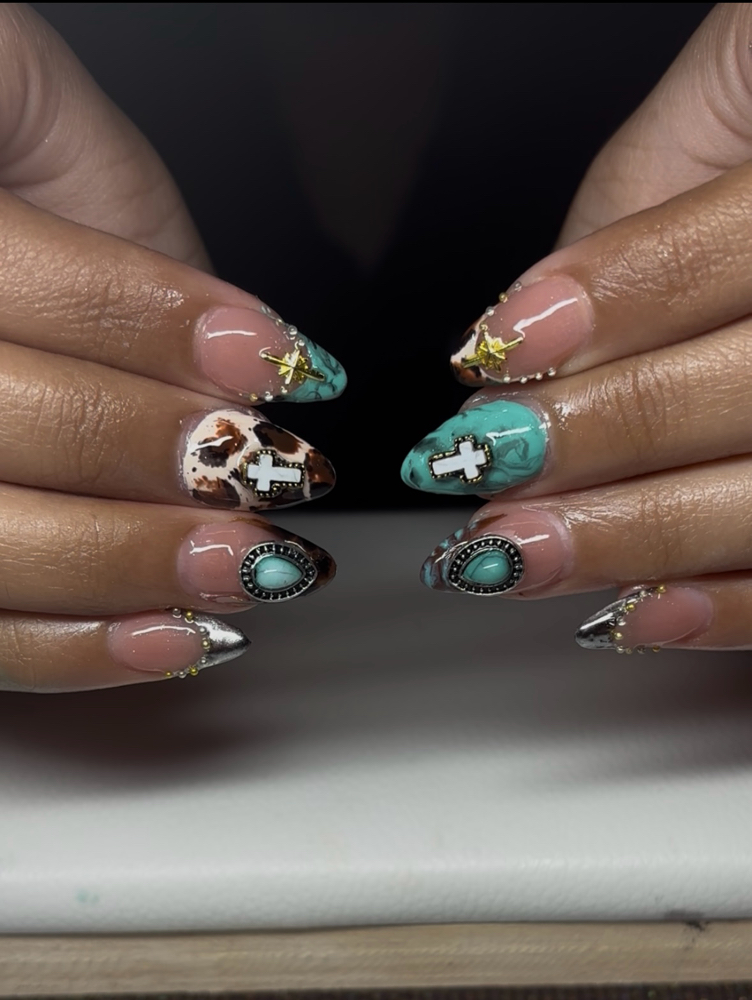 SHORT NAIL SET at polished & pampered in arlington, TX