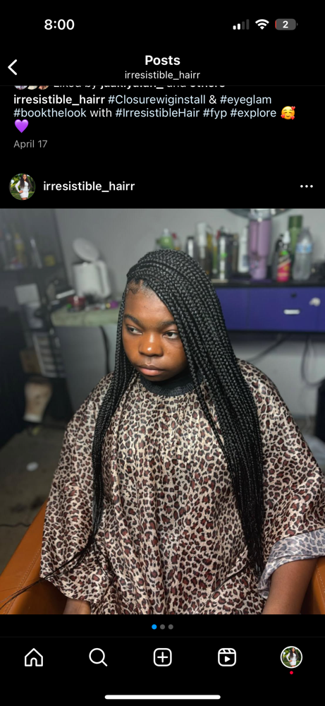 Kids Knotless (smedium) at Irresistible Hair in Waxahachie, TX