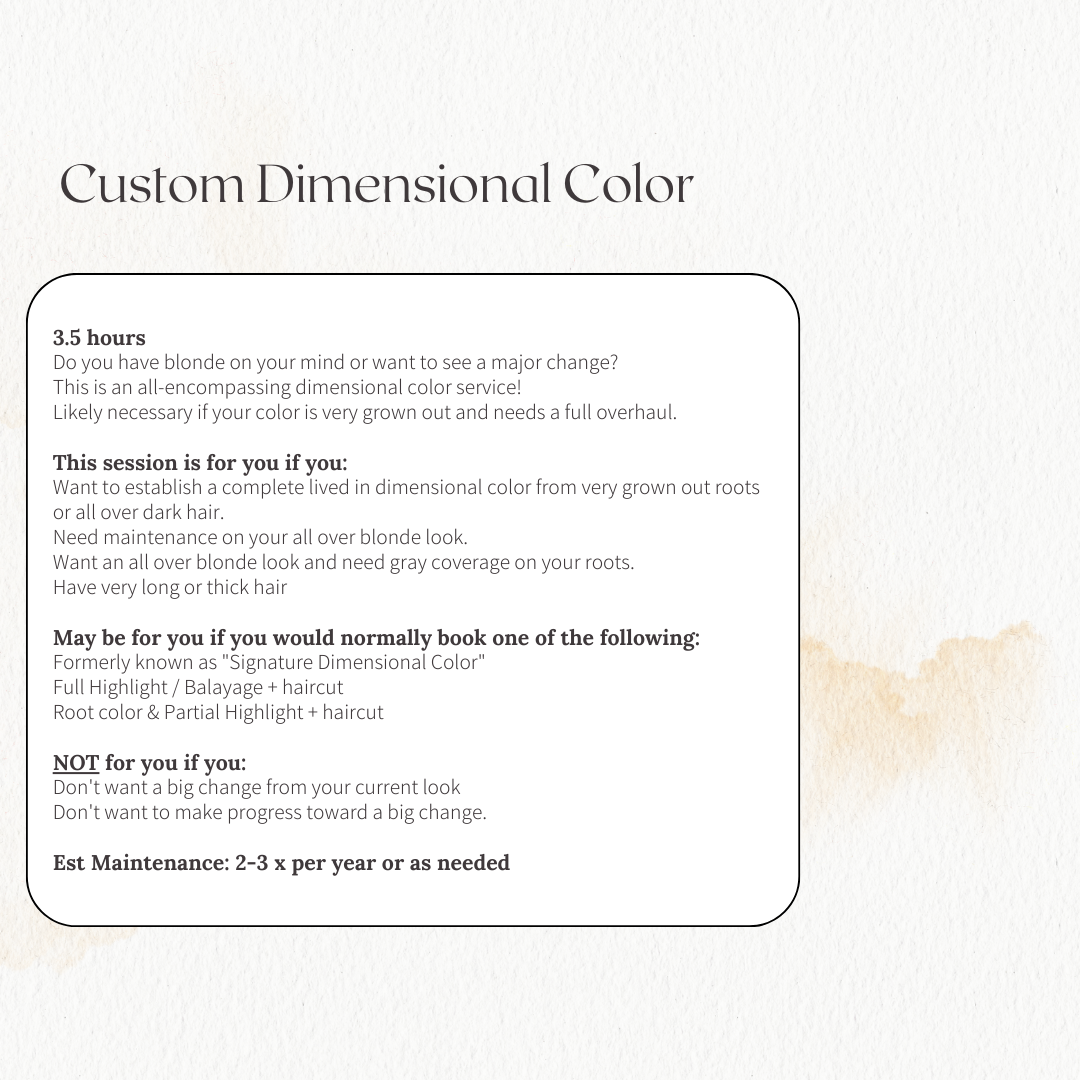 Custom Dimensional Color