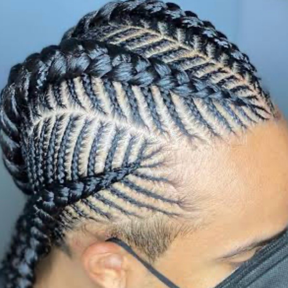 Fish Tail Cornrows at Bi-Oma Crown&Co braids and extensions in Indianapolis, IN