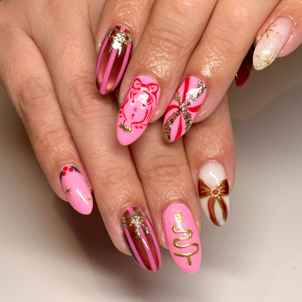 Hard Gel Rebalance W/Art at Nailsbymj956 in McAllen, TX