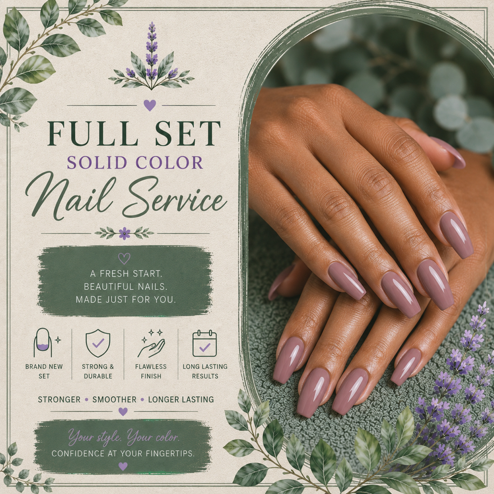 Full Sets Solid Color at Otani Nails & Handmade Jewelry in Columbia, SC