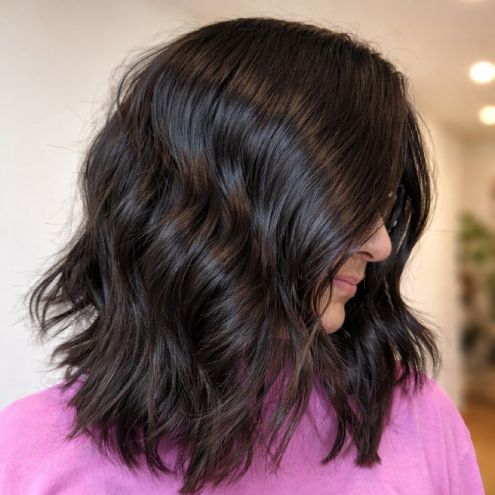 All Over Color + Haircut at Esencia Hair Studio in Nazareth, PA