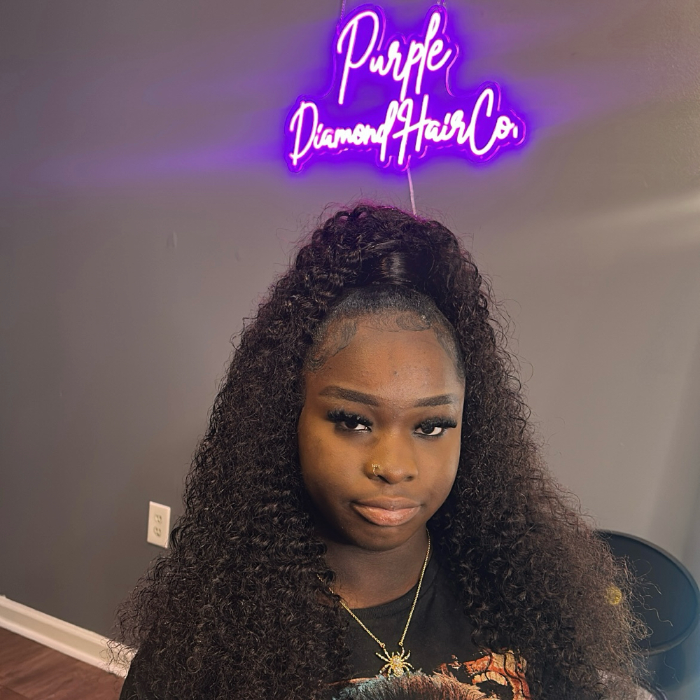 Half Up Half Down Quick Weave at Purple Diamond Hair Collection in Greenville, NC