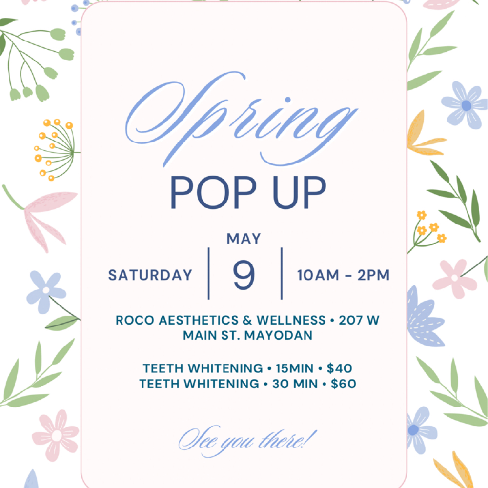 Spring pop-up at RoCo Aesthetics & Wellness in Mayodan, NC