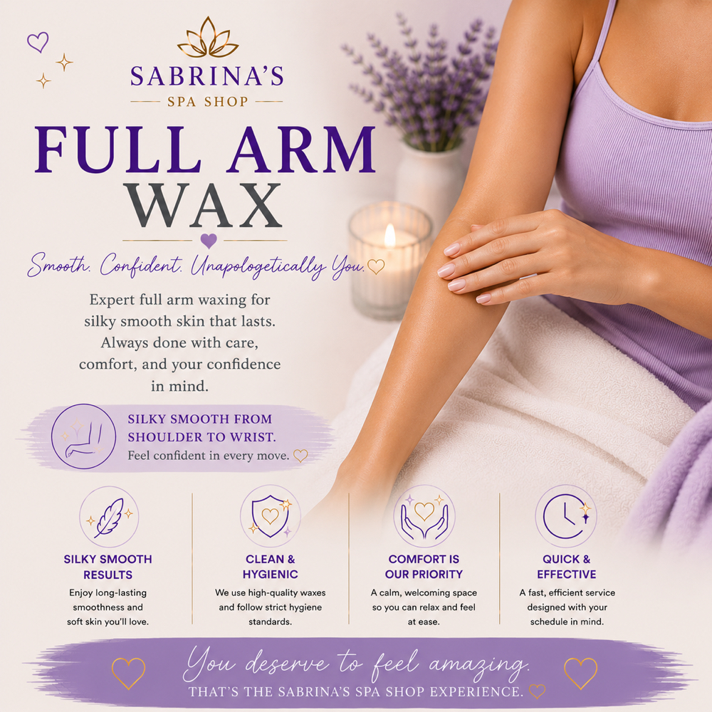 Full Arm Wax at Sabrina’s Spa Shop in Spring Hill, FL