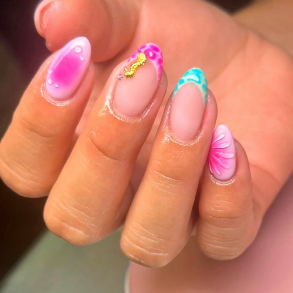 Builder Gel Full Set w Charms/3d at Sweet Nail Studio in Carthage, TX