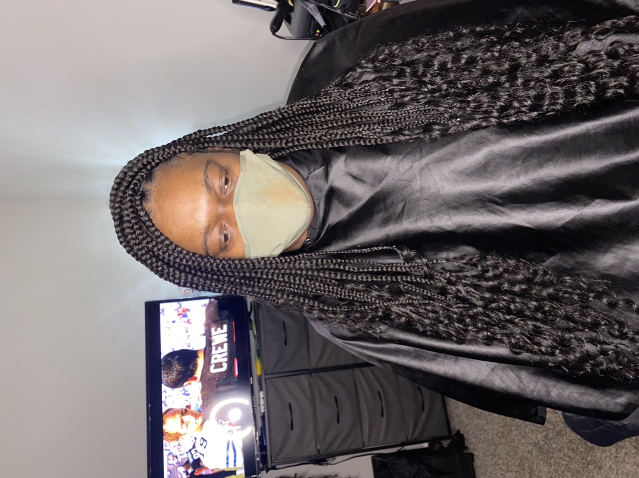 Medium Goddess Knotless Braids at C&C Hair Collection in Palos Hills, IL