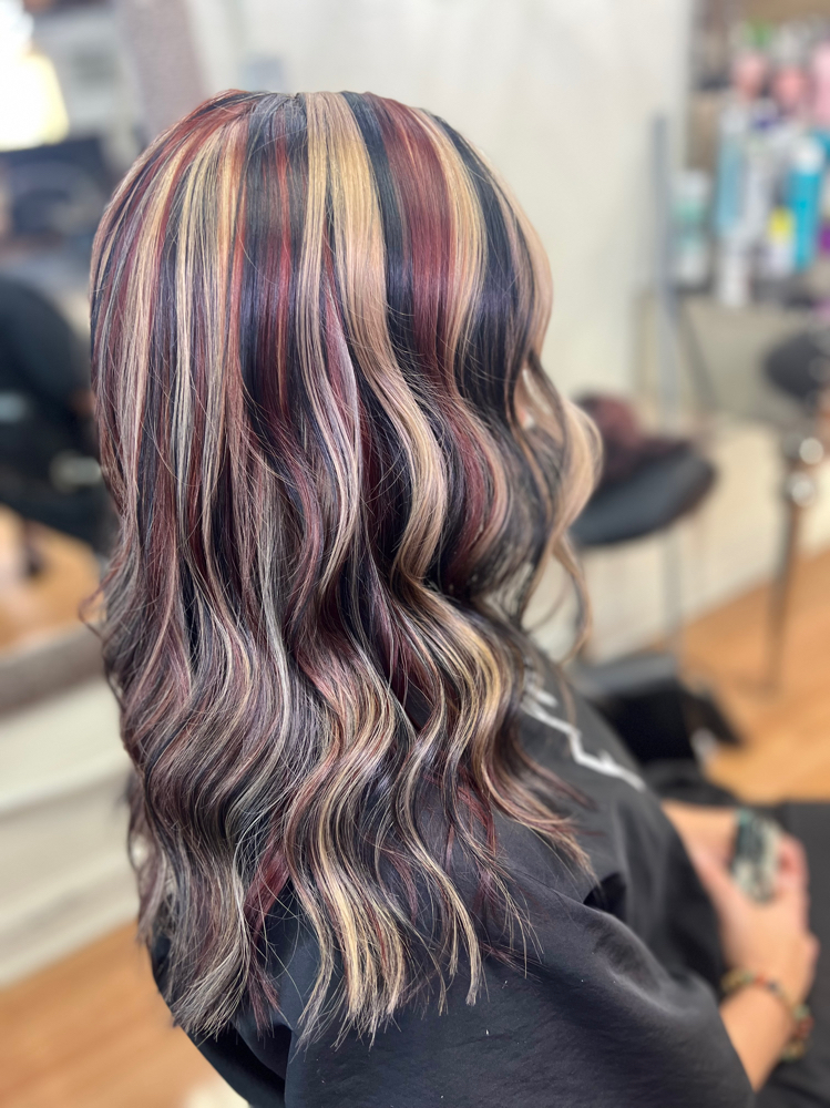 Calico Hair/ Chunky High&lowlight