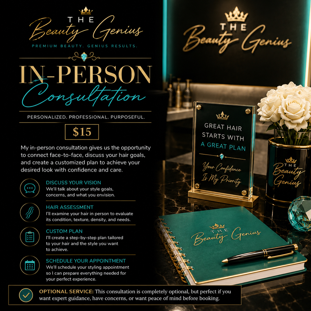 In-Person Consultations at Hair by The Beauty Genius in Houston, TX