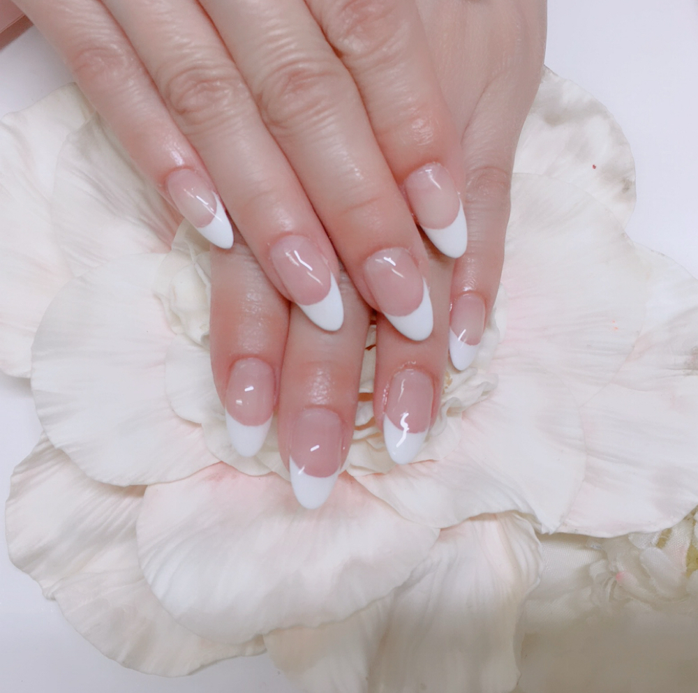 French Gel Manicure (Solid  Base) at AGRACE BEAUTY & SPA in Birmingham, MI