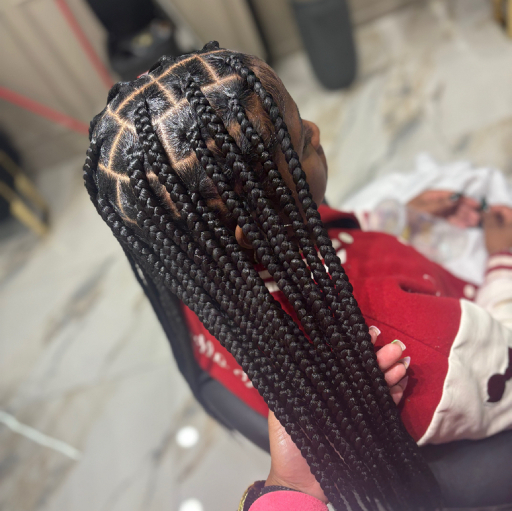 Large Knotless Braids at Hands Of Beauty By Kevionna in Racine, WI