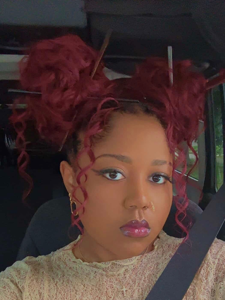 Space Buns With Added Hair