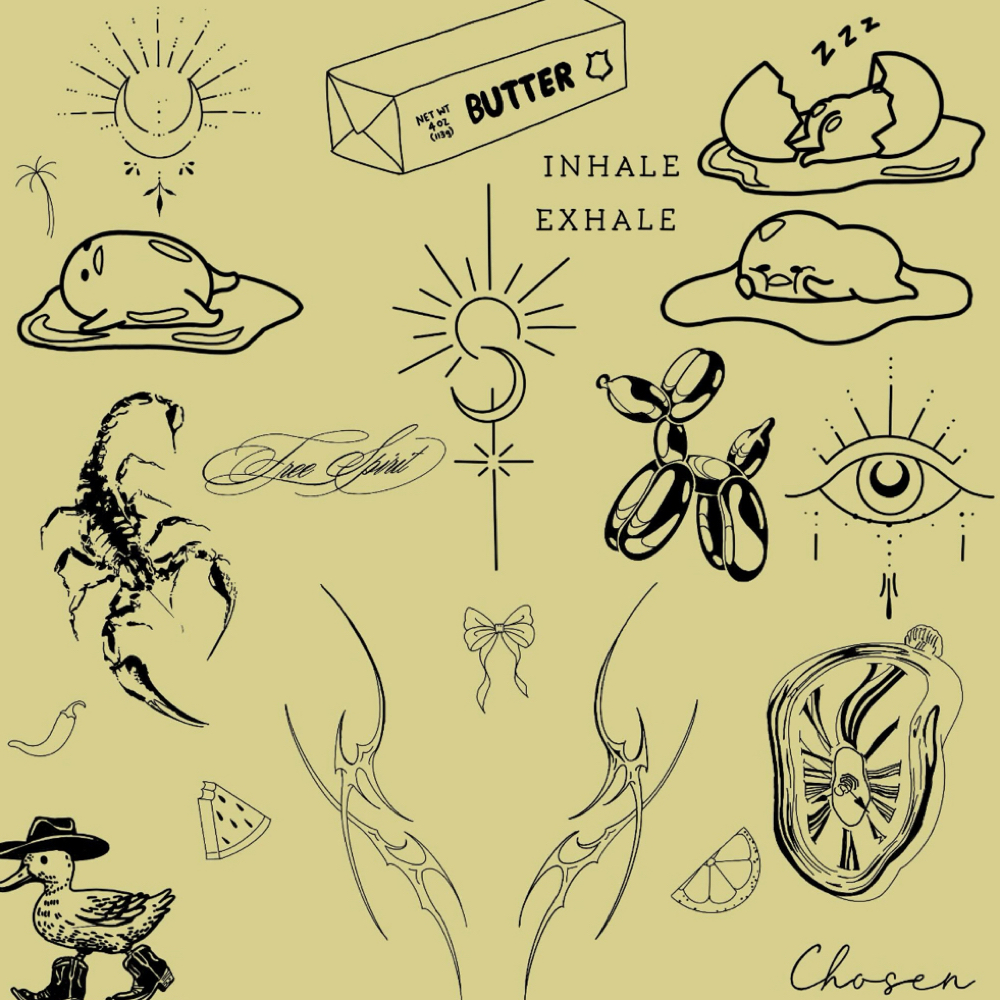 May/ June flash at HeartBreaker Tattoo Studio in Dallas, TX