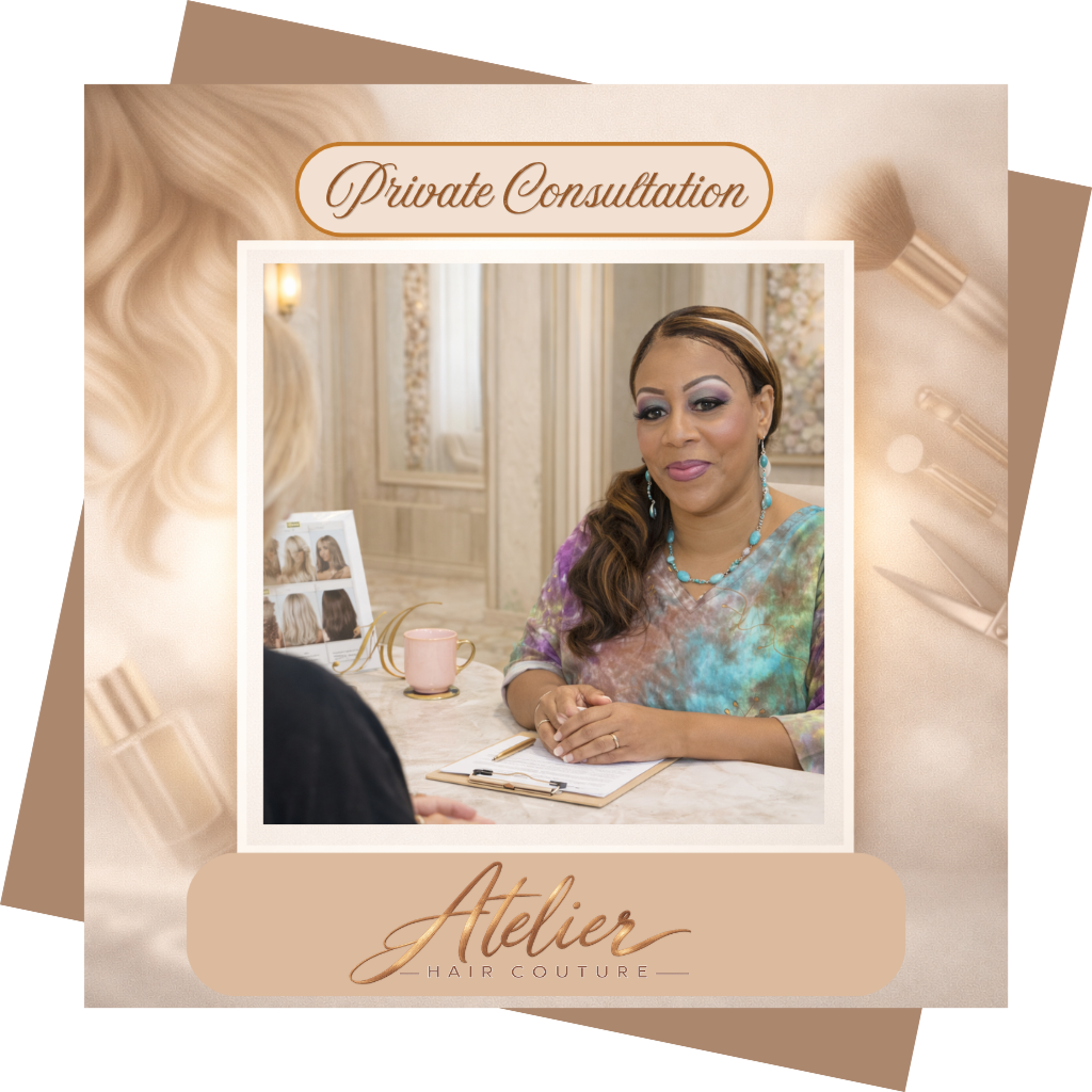 Private One On One Consultation at Atelier Hair Couture in Texas, TX
