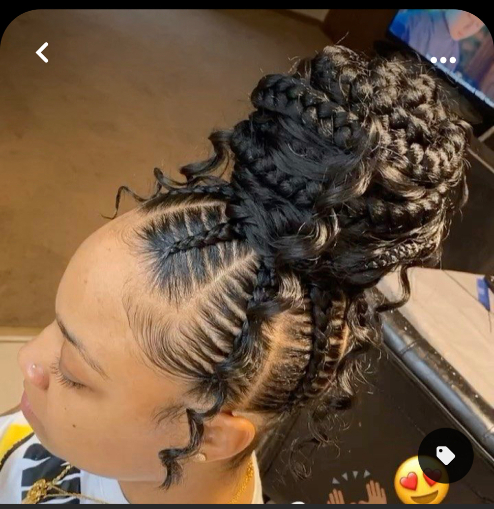 Medium Boho Braided Bun