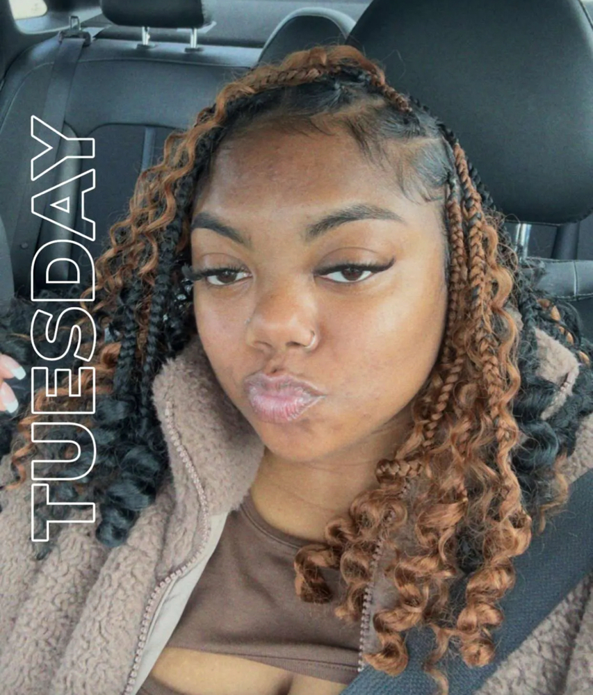 Bob Length Boho Knotless Braids