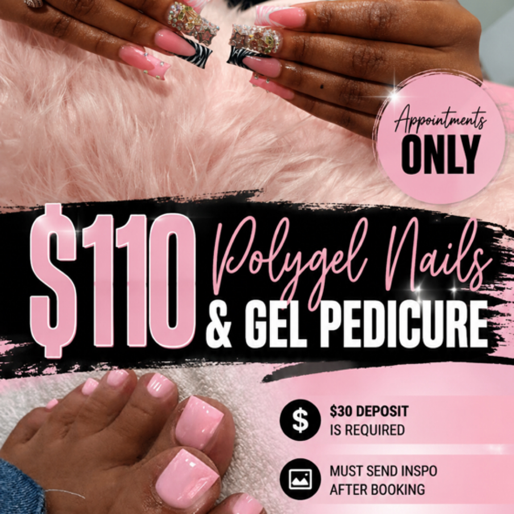 $110 Nails & Toes at Meenahsbeauty in Clifton, NJ