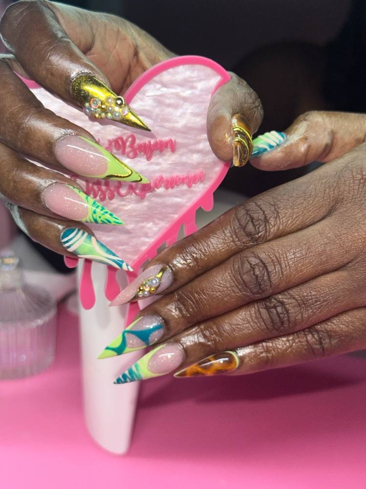 Nail Set at The Bajan Winkss Experience in Jonesboro, GA