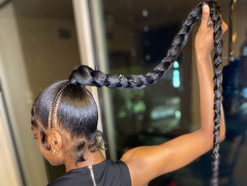 Sleek Braided Ponytail at Dreya The Artist in Grand Prairie, TX