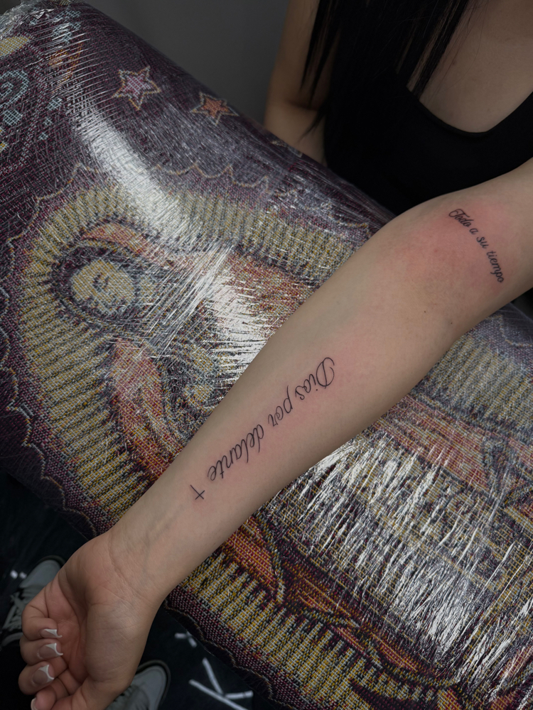 Quote Tattoos at Bellezanatt in Phoenix, AZ