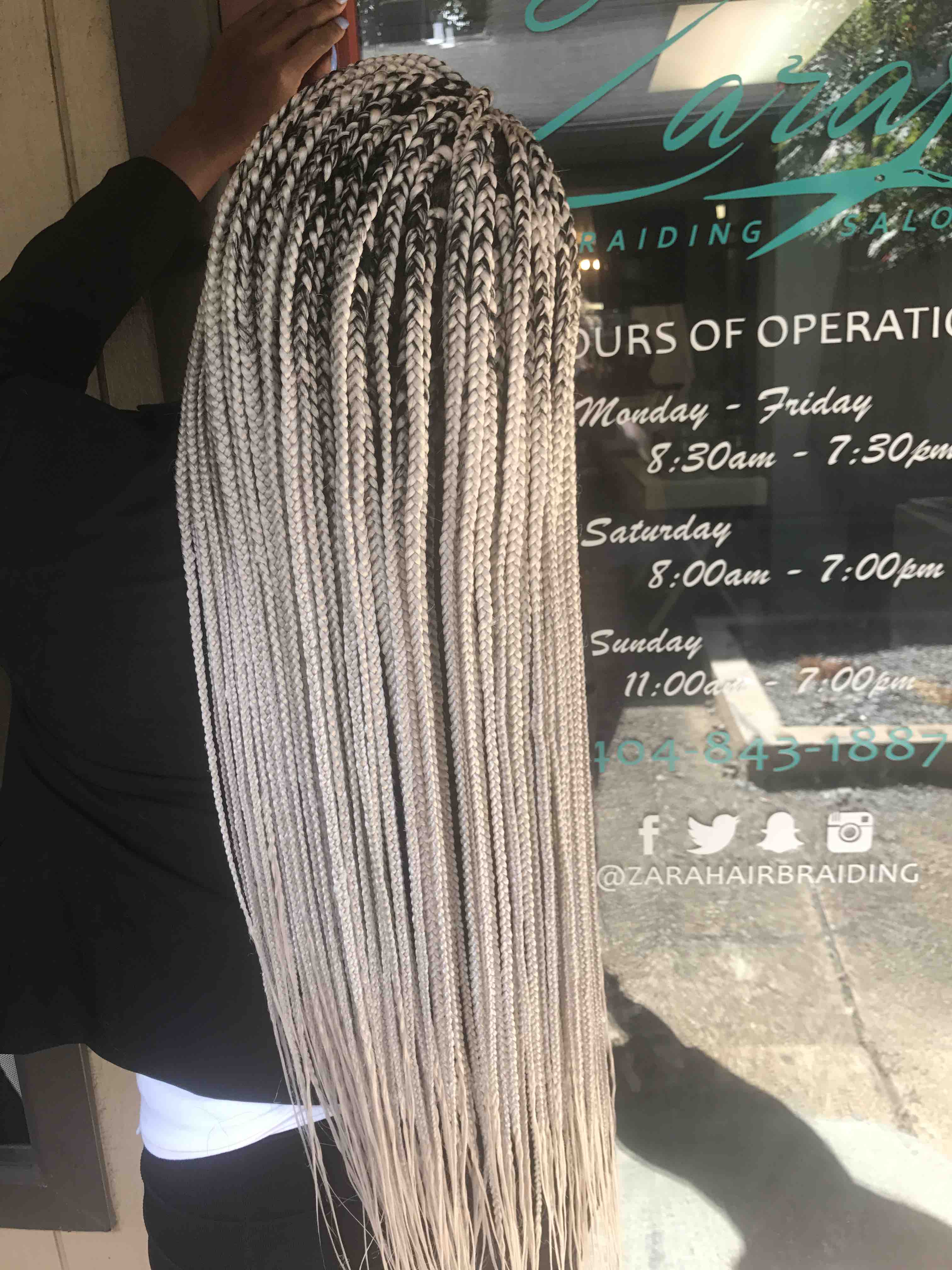 Box Braids Waist Length