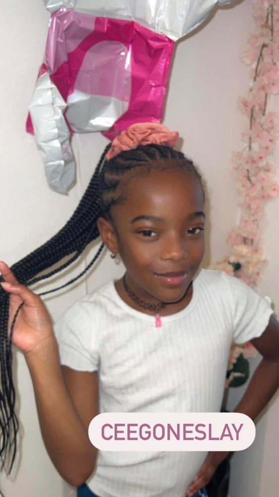 Kids Braids W. Weave (10-12)