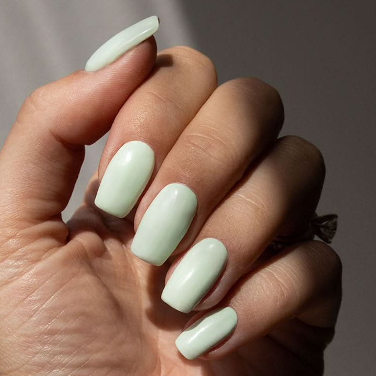 Green Flash Gel Manicure at Jolie Femme Nails in Hoboken, NJ