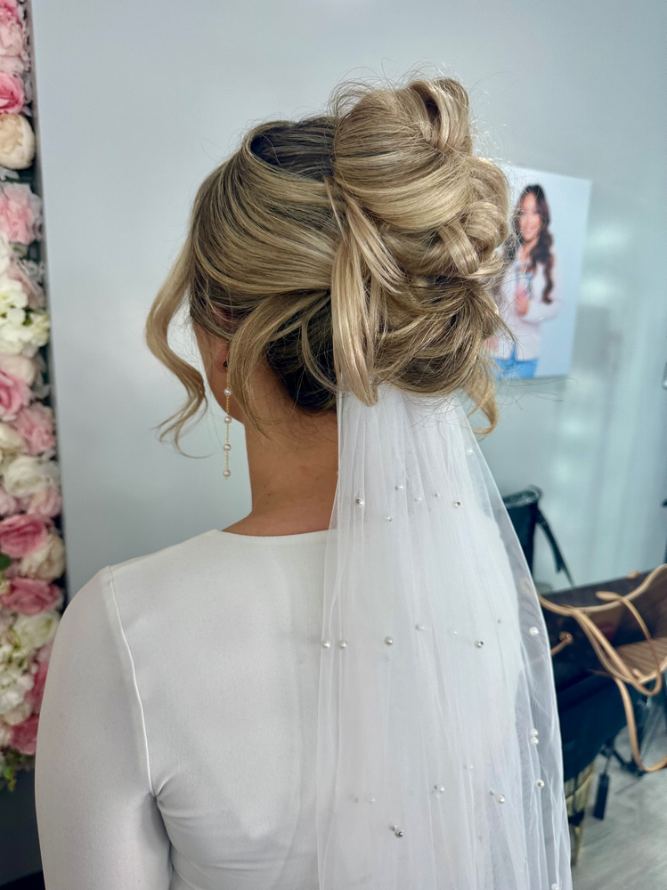 Bridal Hair Trial at Annie’s Vanity Bridal Beauty in Cumberland, RI