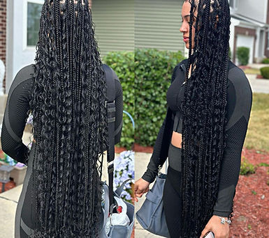 KNOTLESS BOHO WITH HUMAN HAIR