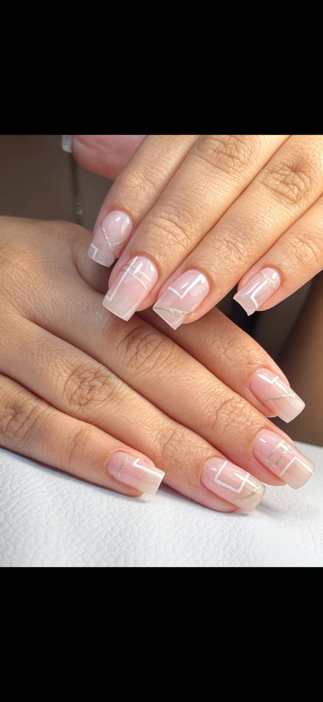 Designs + Russian Mani +Hard Gel