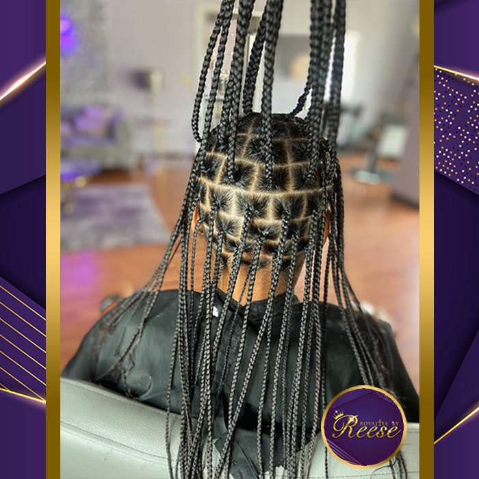 Knotless Braids on Natural Hair