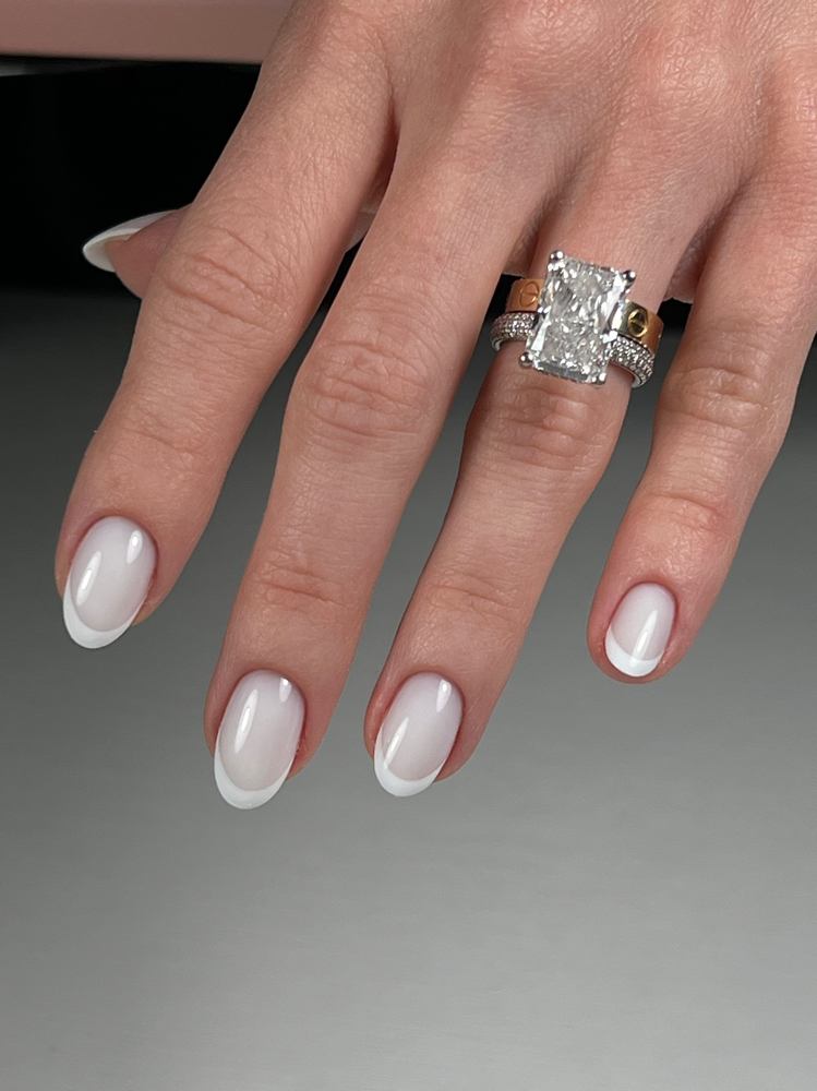 Design: French • Cat Eye • Chrome at Nailart Chicago in Chicago, IL