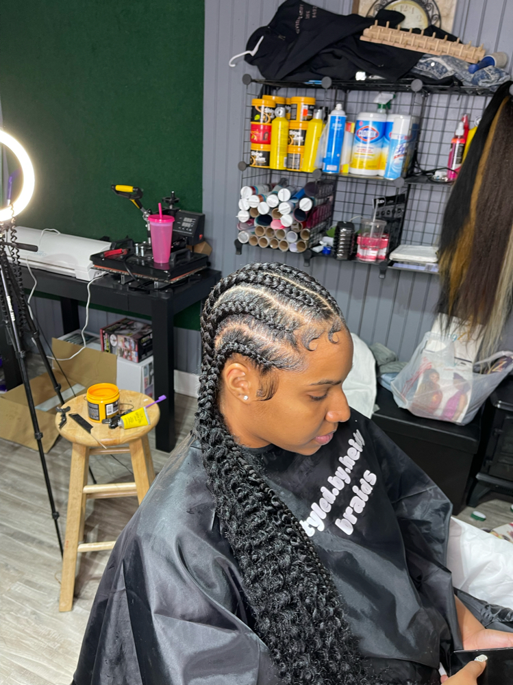 6 Goddess Feed In Braids