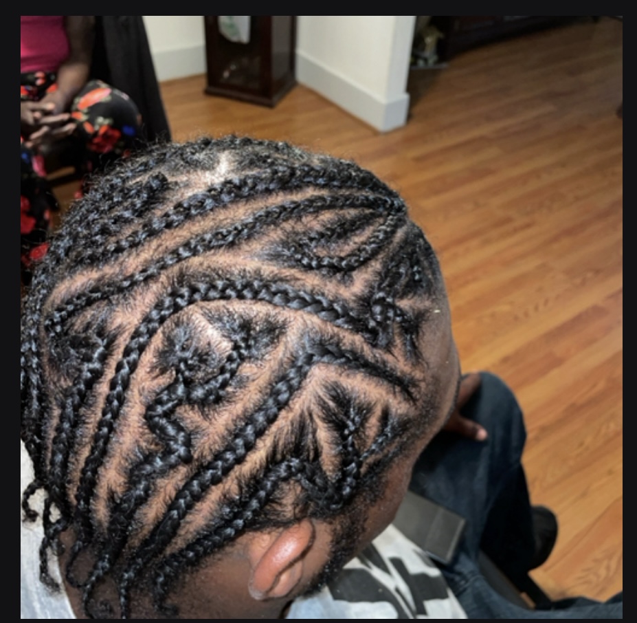 Mens Cornrow With Back Lining Only