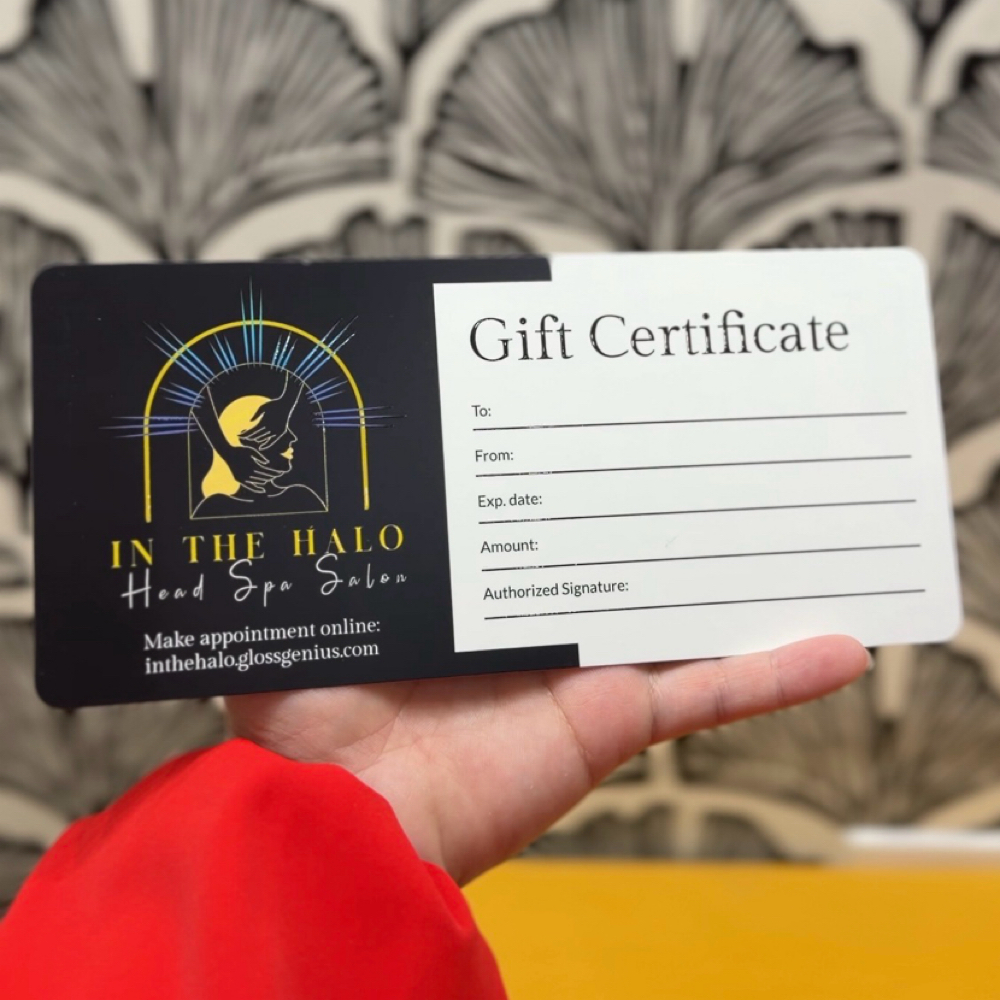 Gift Card Redemption For Head Spa