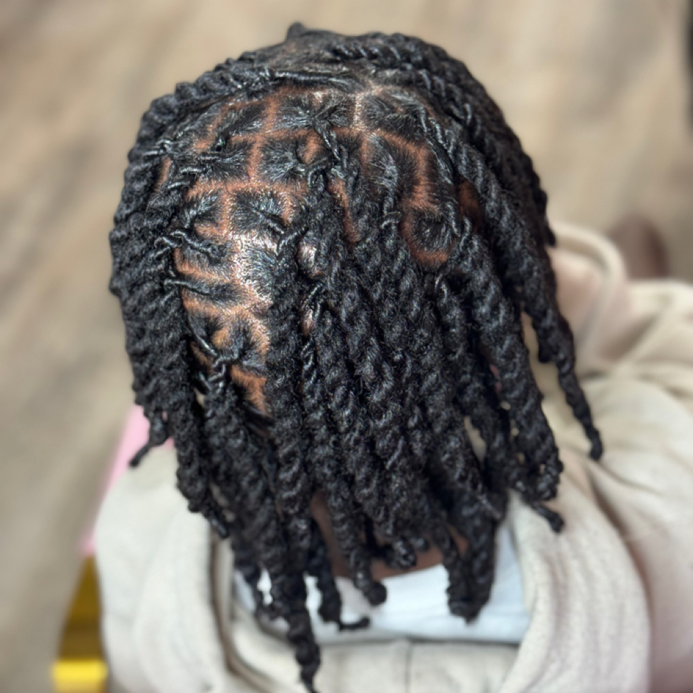 Kids Two Strand Loc Style at Dee Did’em in Kinston, NC