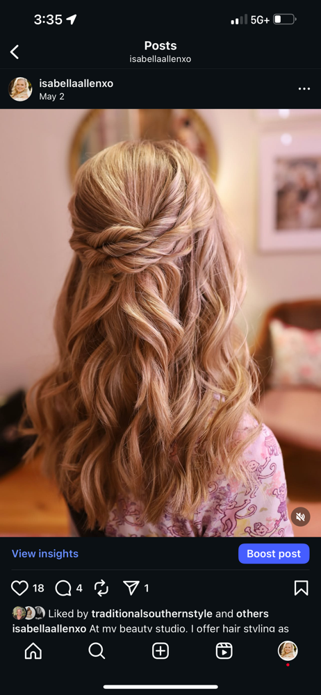 Hair styling at IsabellaAllenxo in Southaven, MS