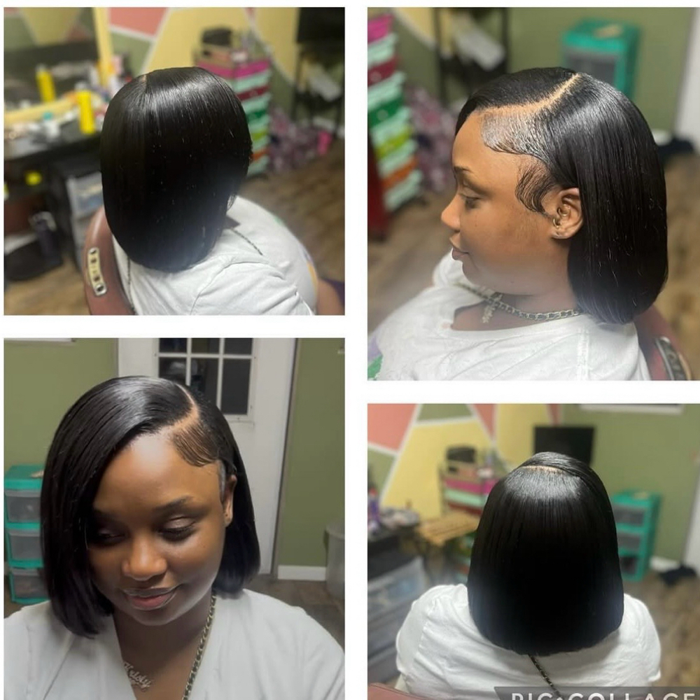 Traditional Quick Weave w leave out at Erica Sam in Opelousas, LA