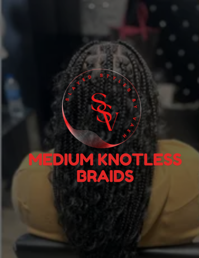 Medium Knotless Braids at Satura Styles / Braids & Balance in North Charleston, SC