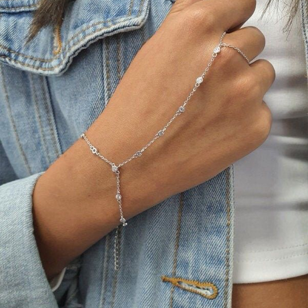 silver hand chain at Lilly's Beautee Bar in Ferndale, MI