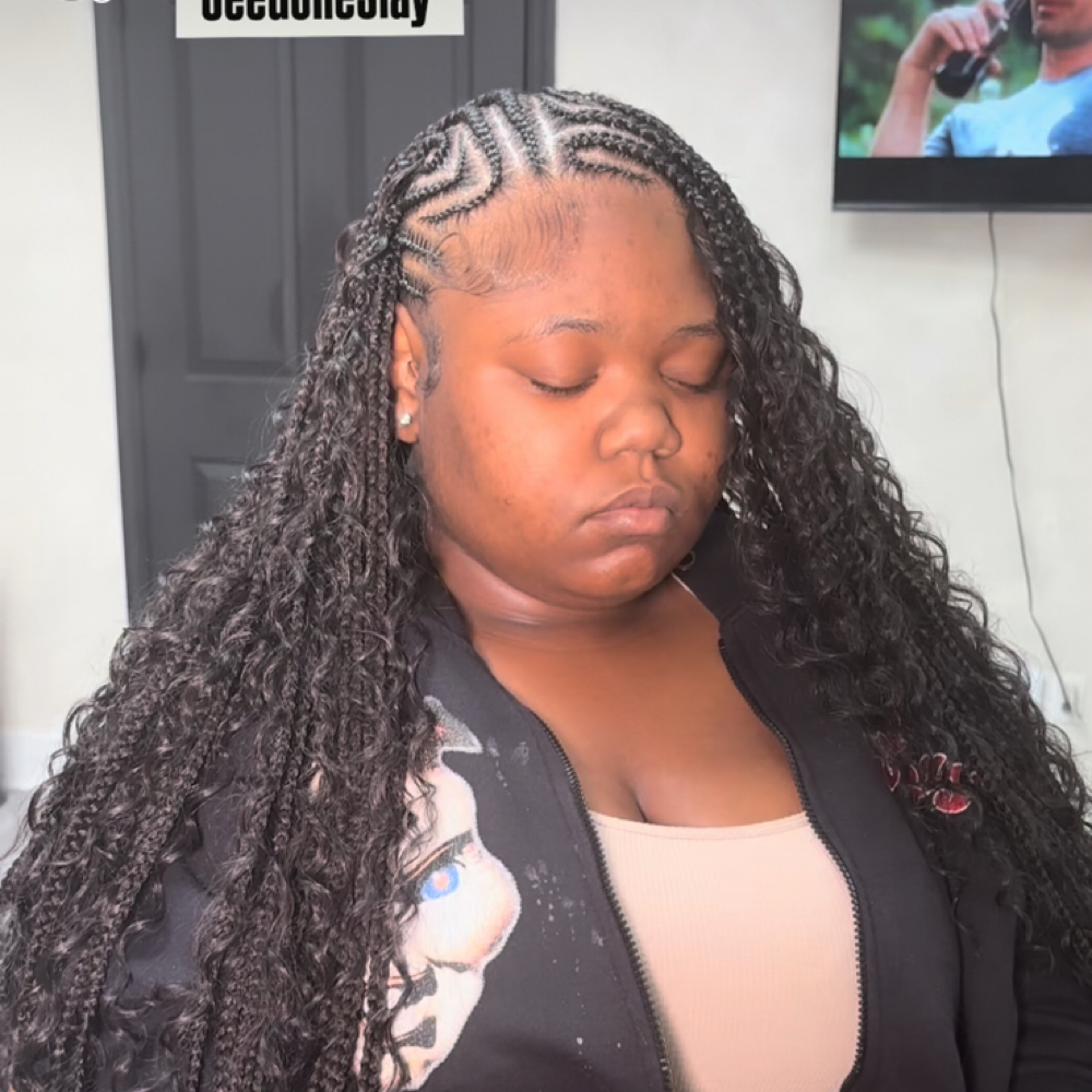 Fulani Braids W. Plaits (boho) at CeeGoneSlay in Haines City, FL