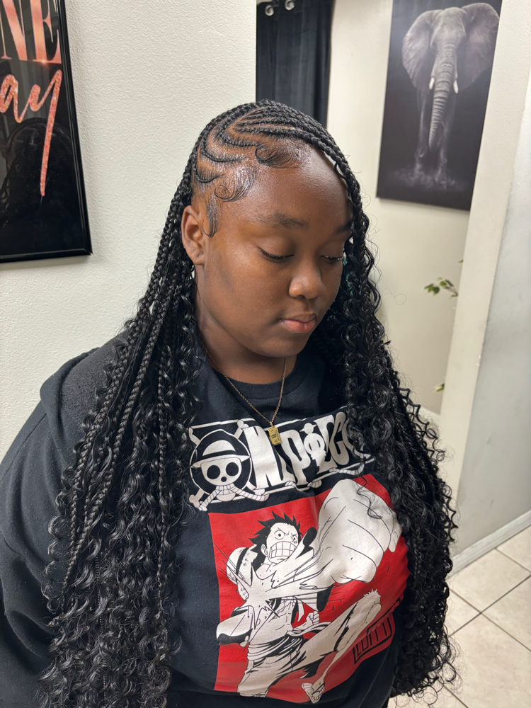 Side Braids W. Plaits (boho)