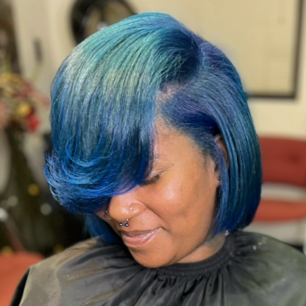 2 Tone Custom Color 💙🩵 at NERDY GIRL BEAUTY STUDIO ✨✨ in 48034