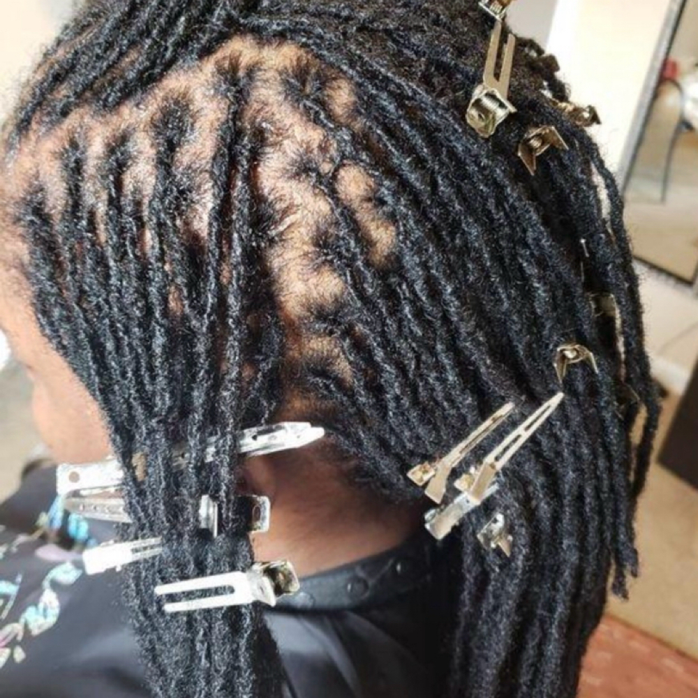 Interlocking For Locs at SophistaCurlz Hair Restoration Clinic in Columbia, SC