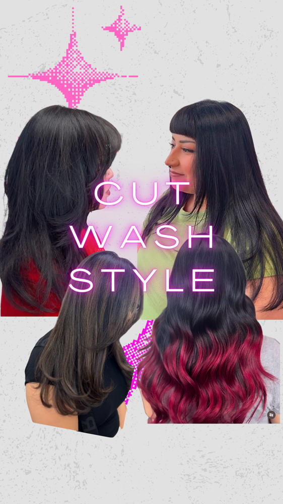 Haircut W/ Wash/ Mask & Style