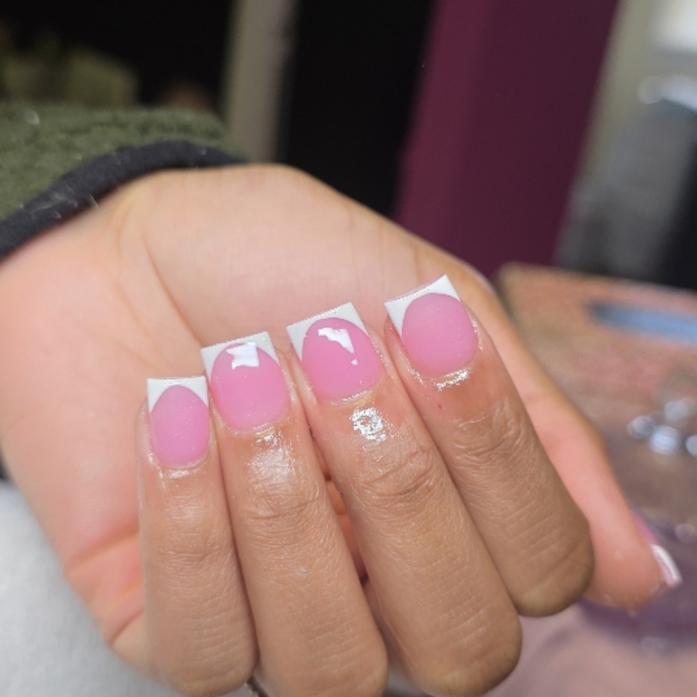 Short Fullset French Or Solid Color at WHODOYONAILS in Shreveport, LA