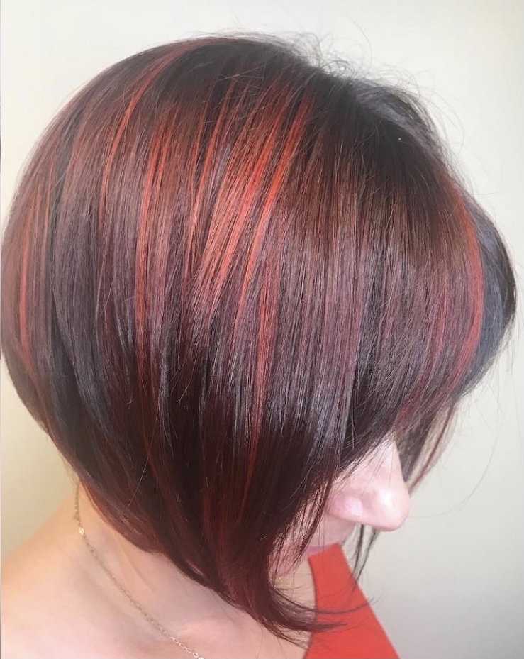 Root touchup (tint) cut ,style